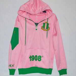 Alpha Kappa Alpha 1908 Pink & Green Hoodie – Women’s Medium – NWT